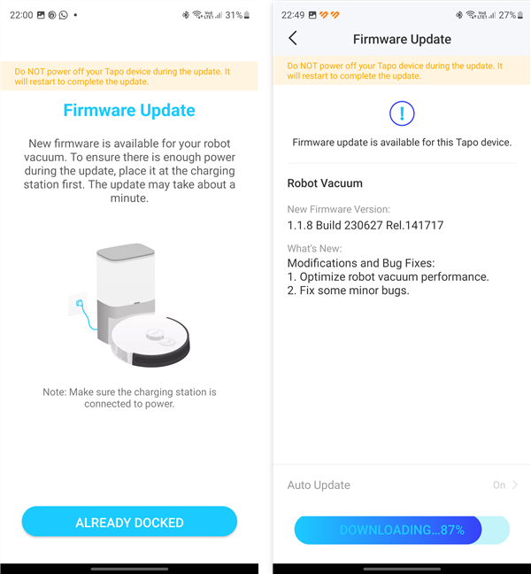 Firmware update for the TP-Link Tapo RV30 Plus