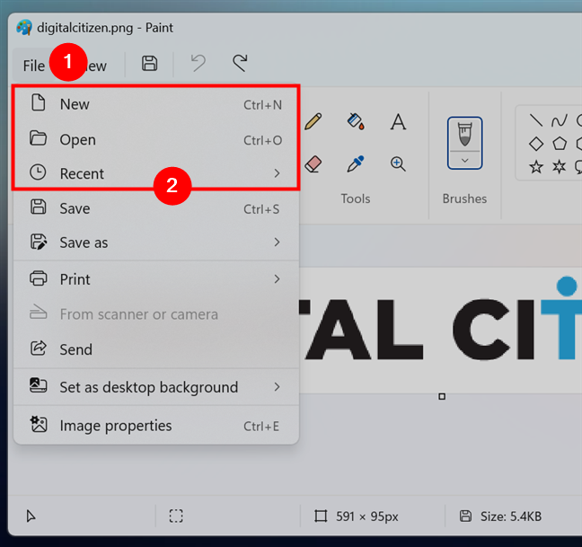How to open an image with Paint in Windows 11