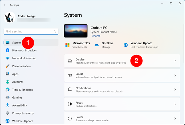 In Windows 11, head to Settings > System > Display