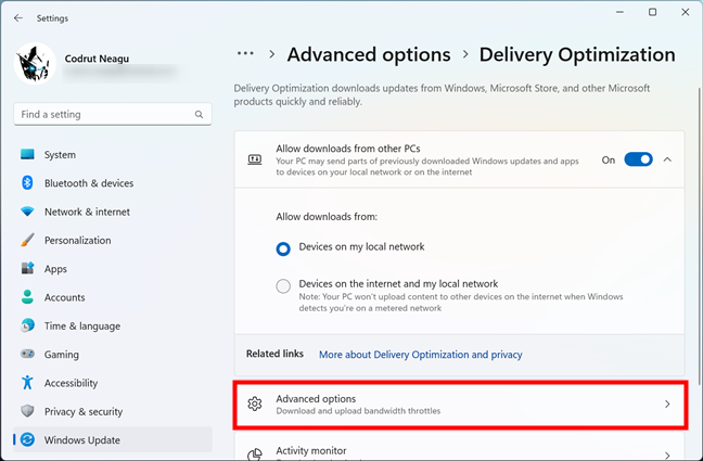 Advanced options for Delivery Optimization