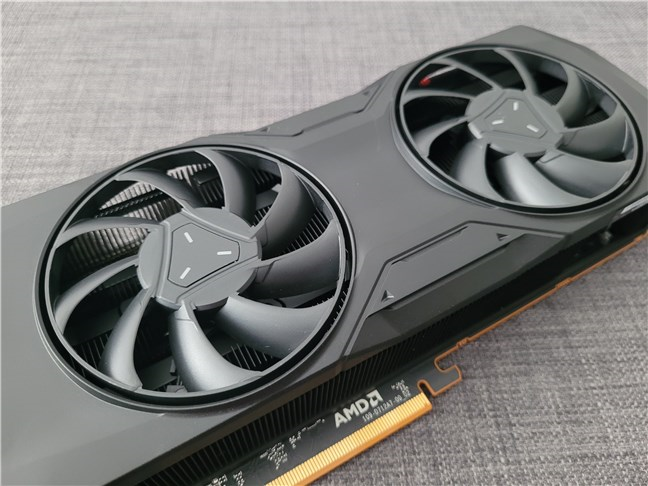 The AMD Radeon RX 7800 XT uses two fans