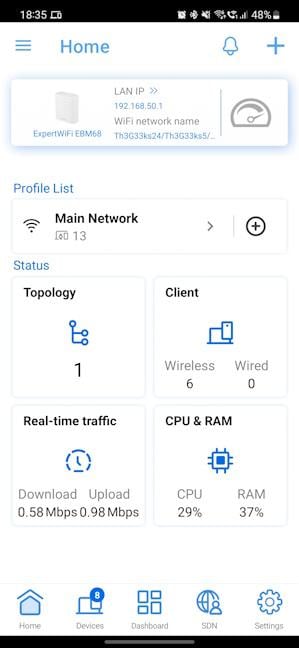 The ExpertWiFi app for Android