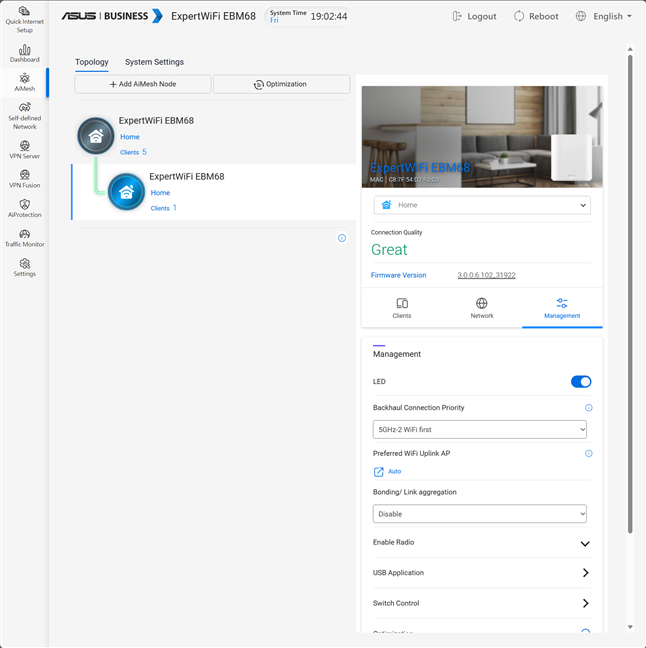 Setting up the network topology