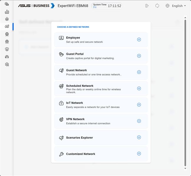 Creating a Self-defined network