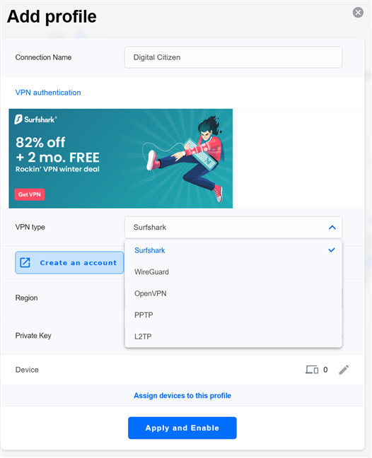 Setting up VPN Fusion