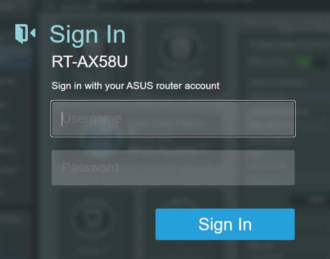 Log in to your ASUS router or ZenWiFi