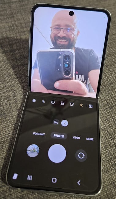 Using the front camera