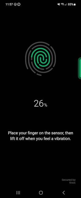 The fingerprint sensor is fast and precise