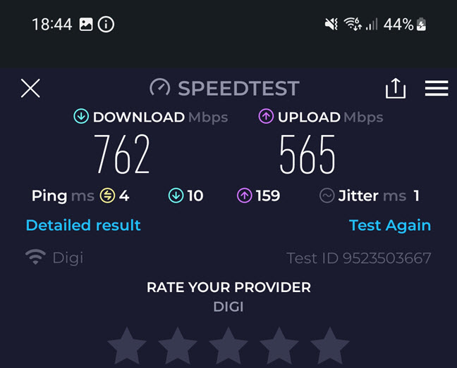 The speed you get on Wi-Fi
