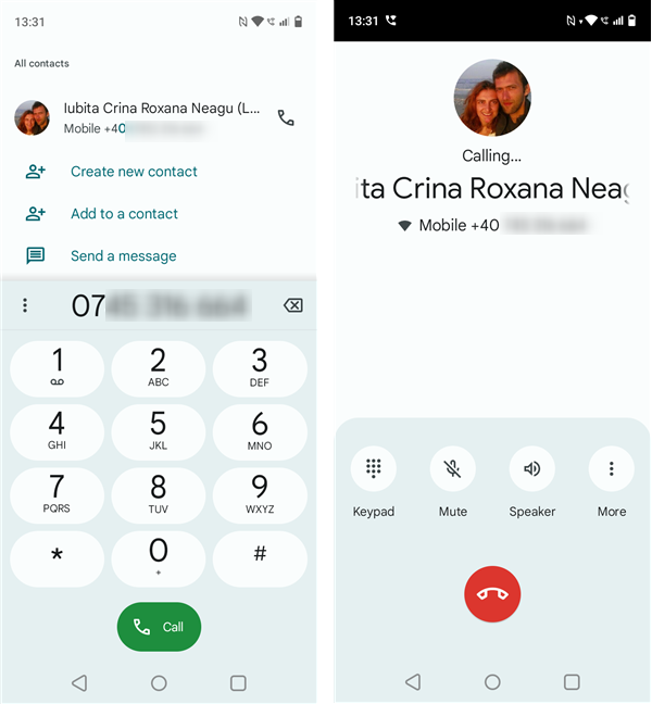 Making a phone call on the realme C51
