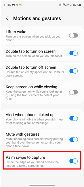 How to enable Palm switch to capture