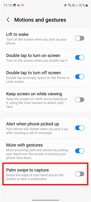 How to disable Palm switch to capture