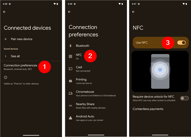 Turn on NFC on Android