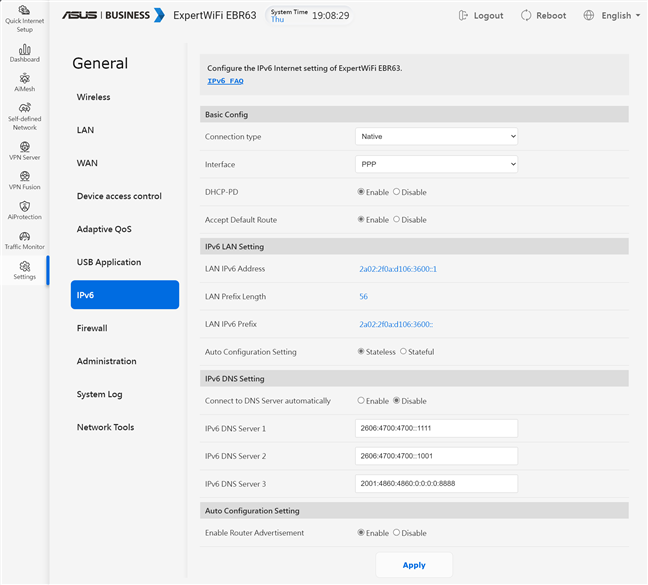 Setting up IPv6