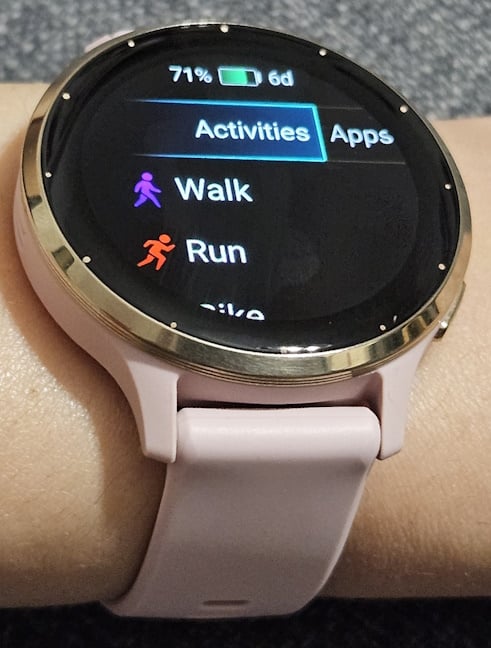 Tracking activities from my watch