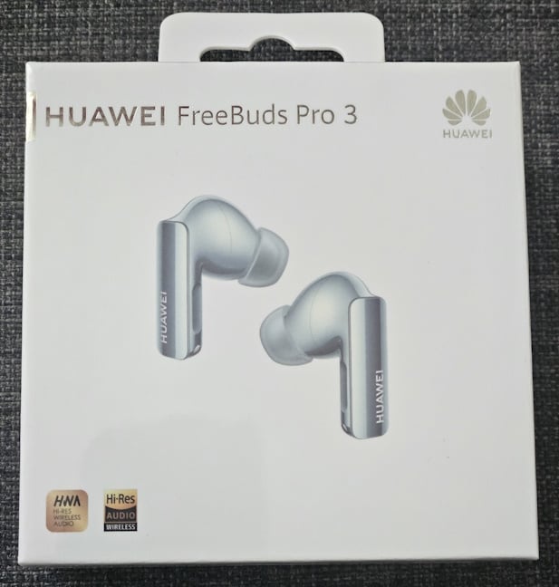 HUAWEI FreeBuds Pro 3 come in a white cardboard box