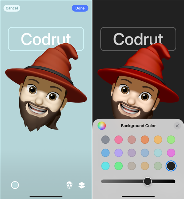 Customizing a Contact Poster based on a memoji