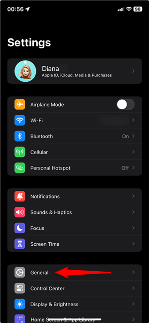 Access the General Settings on your iPhone
