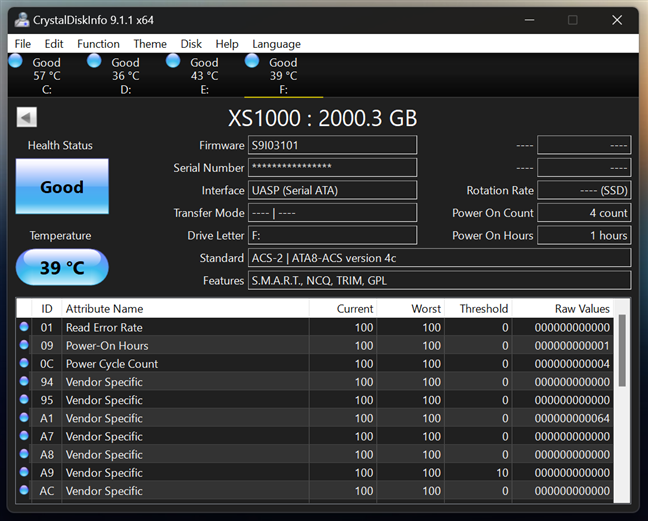 The Kingston XS1000 can have 1 or 2 TB of storage space