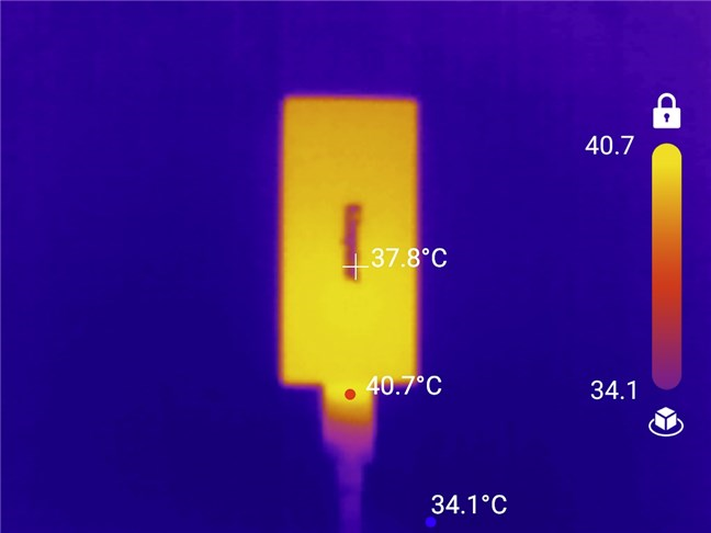 The Kingston XS1000 is warm during use but it doesn't get hot