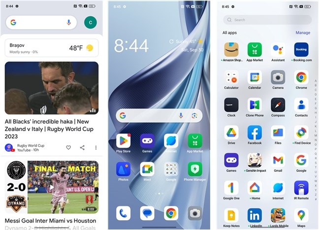 The user interface of the OPPO Reno10 5G