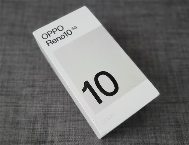The box of the OPPO Reno10 5G
