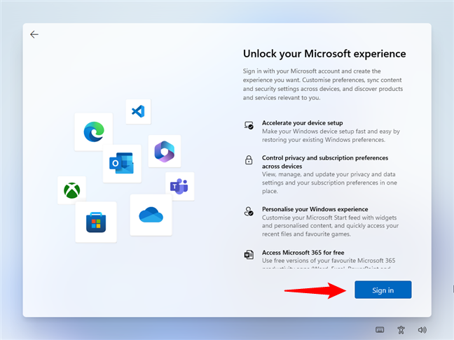 Sign in with a Microsoft account