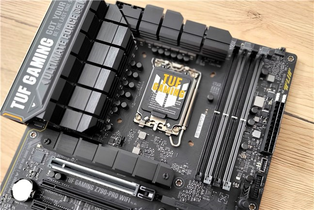 The motherboard can fit in up to 192 GB of DDR5