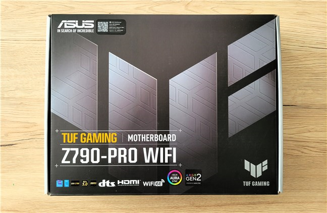 The box of the ASUS TUF Gaming Z790-Pro Wi-Fi