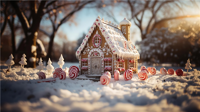 AI-Generated Gingerbread House Gingerbread by JeanetteAtherton