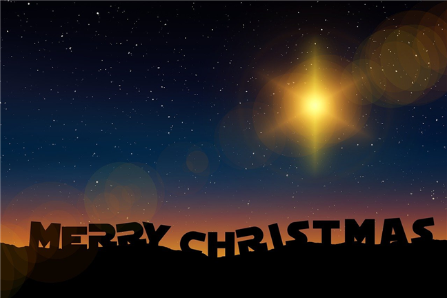 Stars Hills Merry Christmas by geralt