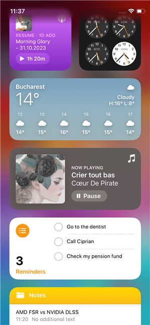 Interactive widgets on iOS 17