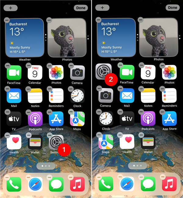 Moving an app on an iPhone's Home Screen