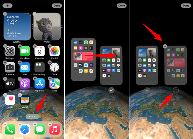 Editing the pages of an iPhone's Home Screen