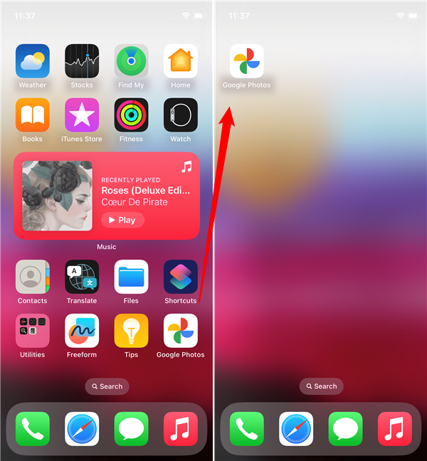 Move an app to add a new Home Screen page on your iPhone