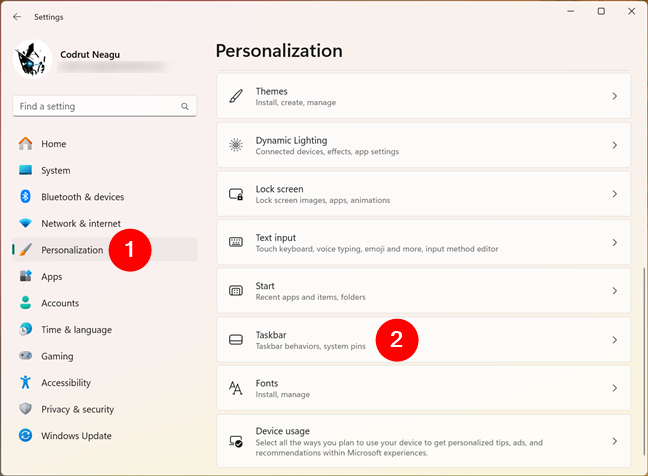 In Windows 11's Settings go to Personalization > Taskbar