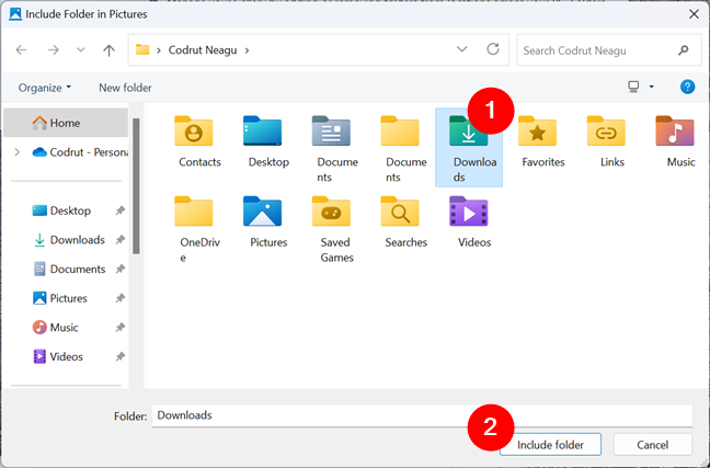 Add a folder to the File Explorer Gallery
