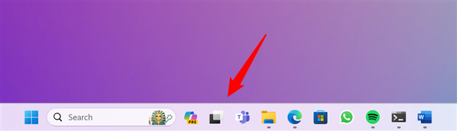 The Task View button in Windows 11