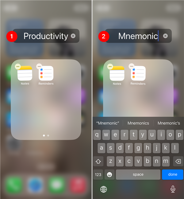 How to change the name of an app folder on an iPhone