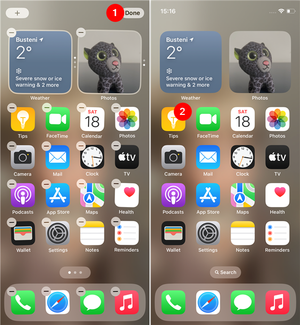 Save the new layout of the Home Screen apps