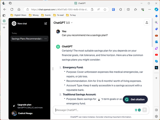 Using ChatGPT in a browser