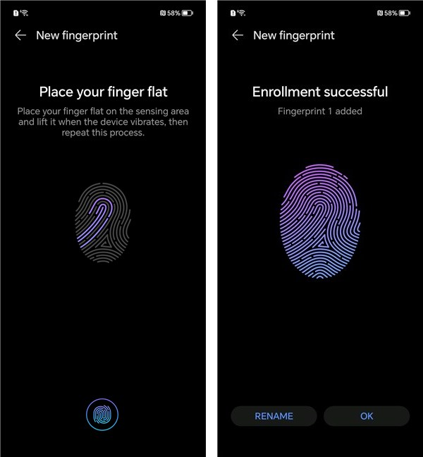 The fingerprint reader is precise