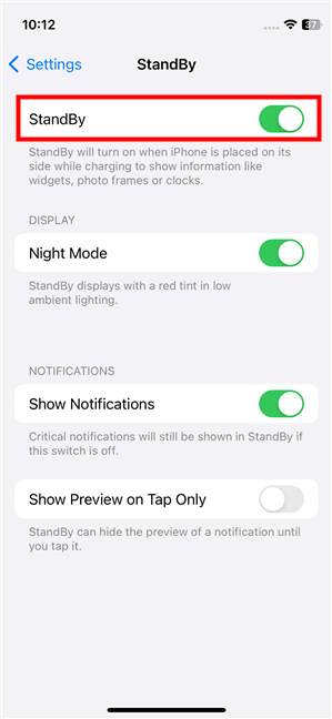 Turn on the StandBy mode on your iPhone