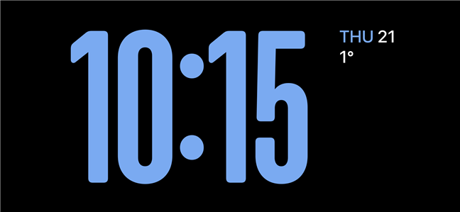 Swipe up or down to select a different skin for the StandBy clock