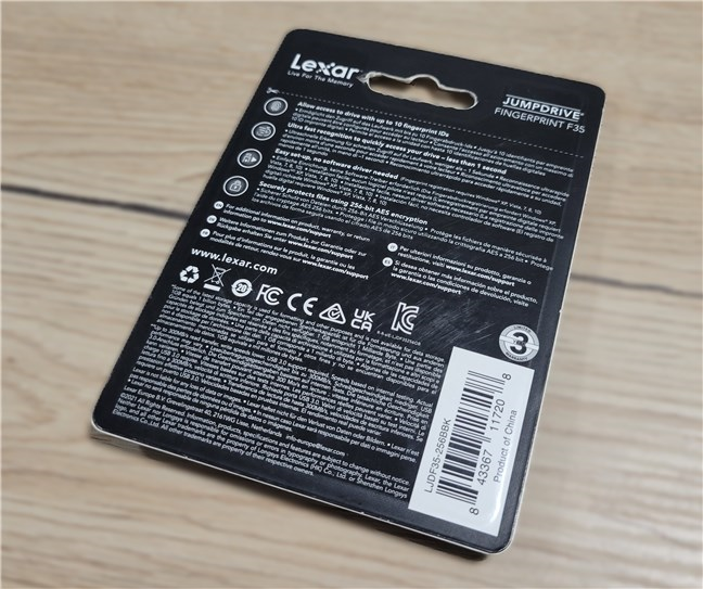 The back of the packaging