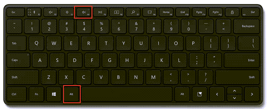 Press ALT + F4 on your keyboard