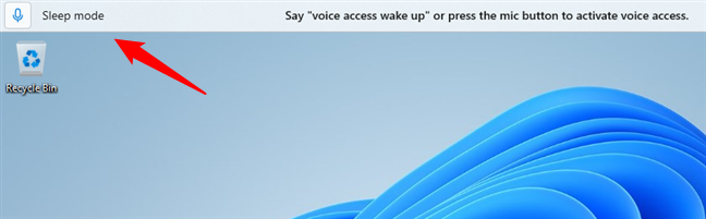 Asking Voice Access to sleep