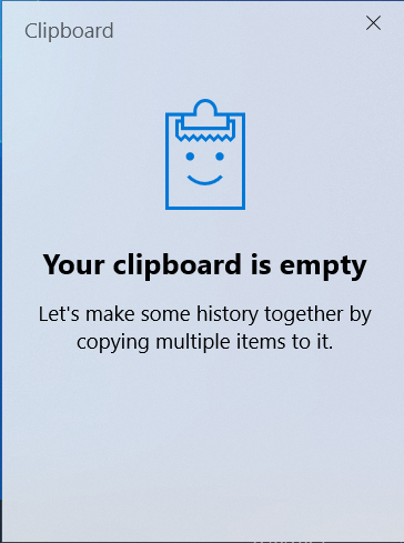 An empty clipboard