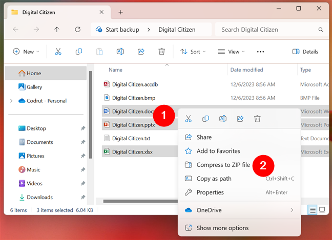 How to zip multiple files in Windows 11
