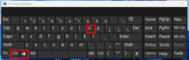The On-Screen Keyboard shortcut for Windows 11